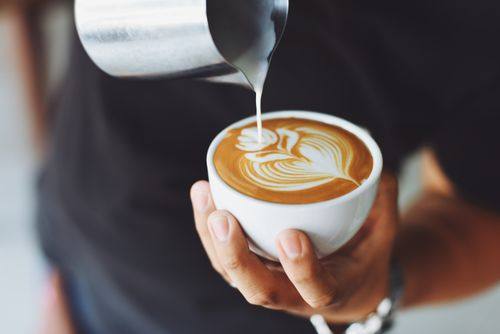 A latte with foam art