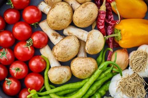 Fresh produce at an outdoor market stand